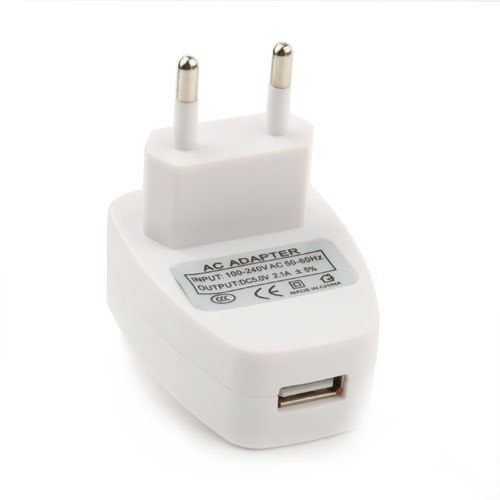 EU USB AC Power Adapter Charger 5V 2A White - Click Image to Close